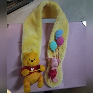 Disneyland Tokyo Vintage Winnie the Pooh & Piglet Plush Kids Scarf OS